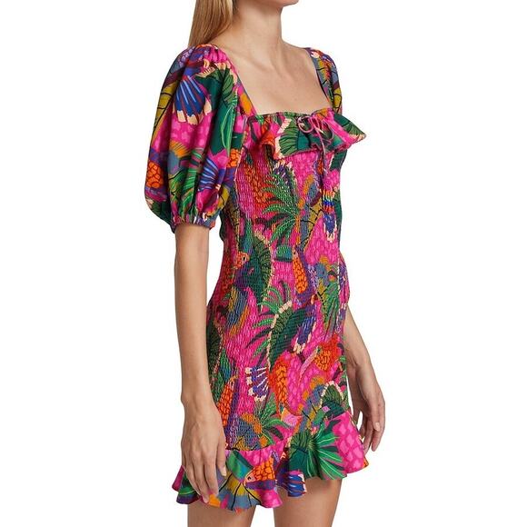 FARM Rio Painted Toucans Mini Dress In Pink XS - Picture 2 of 8